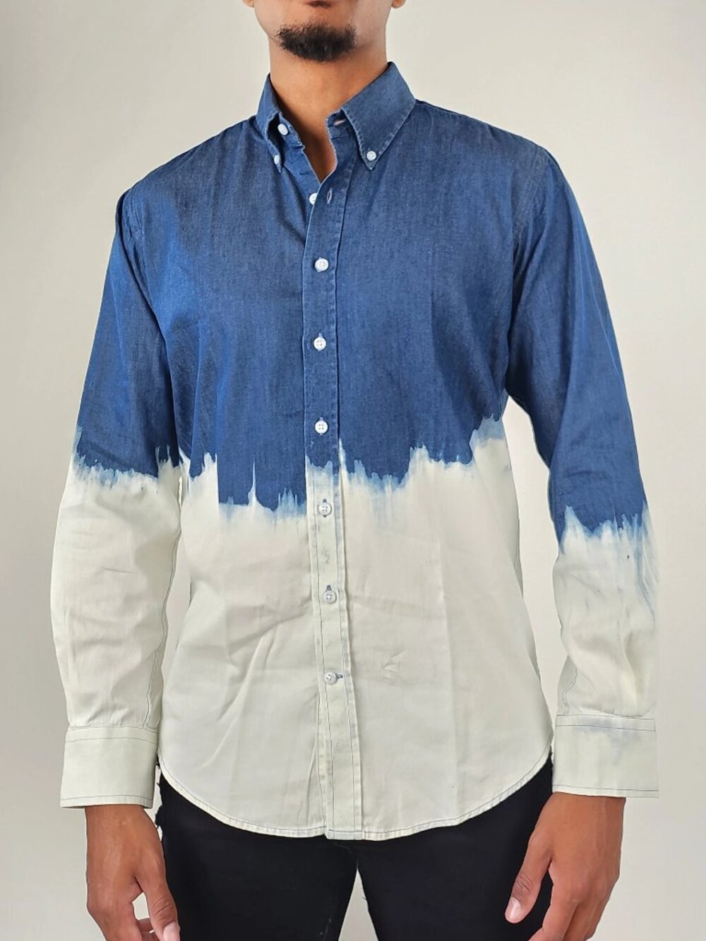 Brisk Dark Wash Dip Denim Shirt